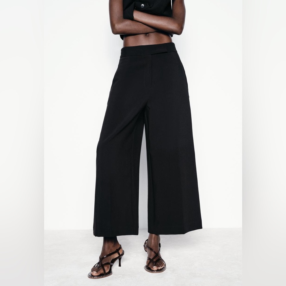 Zara Cropped Culottes Pants